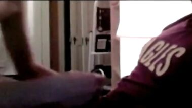 White Teen College Girl gives a BBC Blowjob in her dorm room