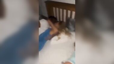 Two Sexy Blonde Teens Share Two BBC's Bareback Sex